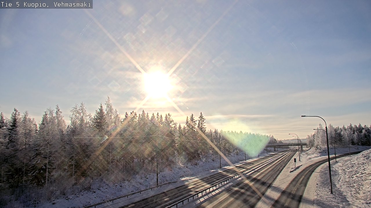 Weather Camera Image Väg 5 Kuopio, Vehmasmäki, Kuopio, Pohjois-Savo