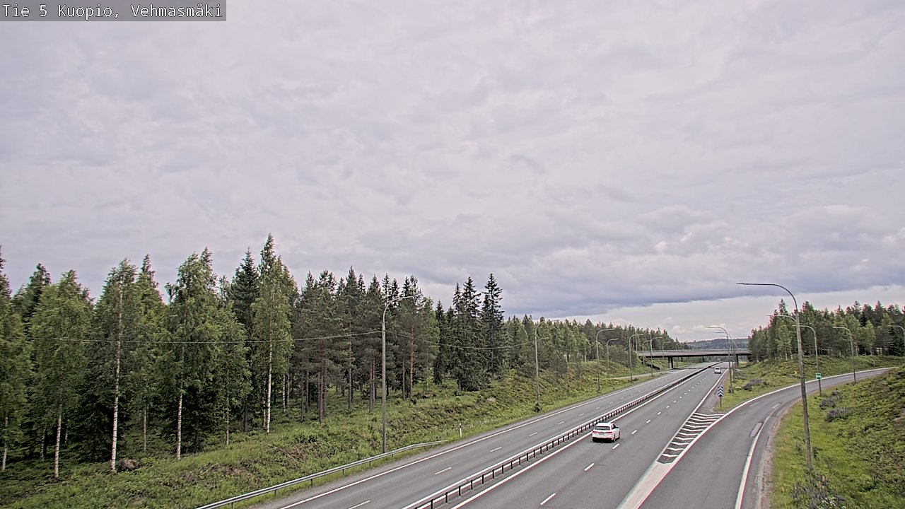 Weather Camera Image Road 5 Kuopio, Vehmasmäki, Kuopio, Pohjois-Savo