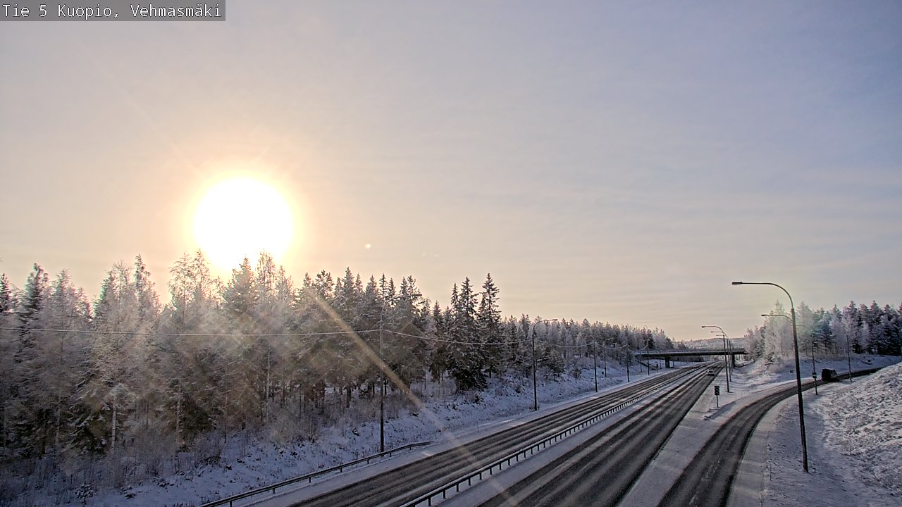 Weather Camera Image Väg 5 Kuopio, Vehmasmäki, Kuopio, Pohjois-Savo