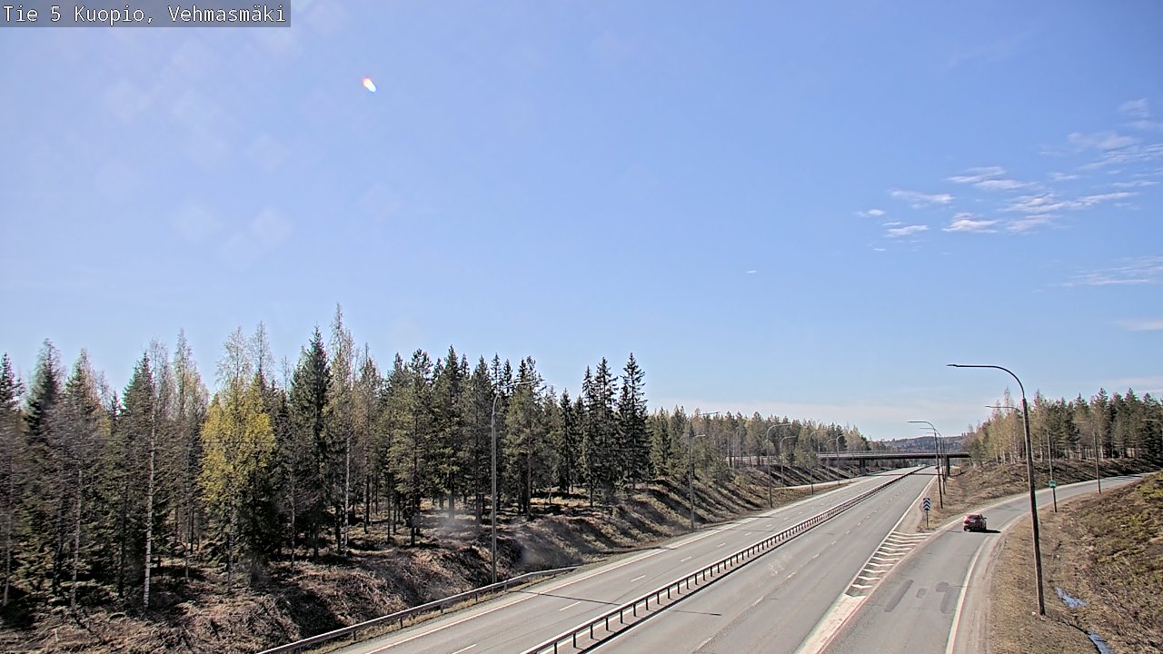 Weather Camera Image Road 5 Kuopio, Vehmasmäki, Kuopio, Pohjois-Savo