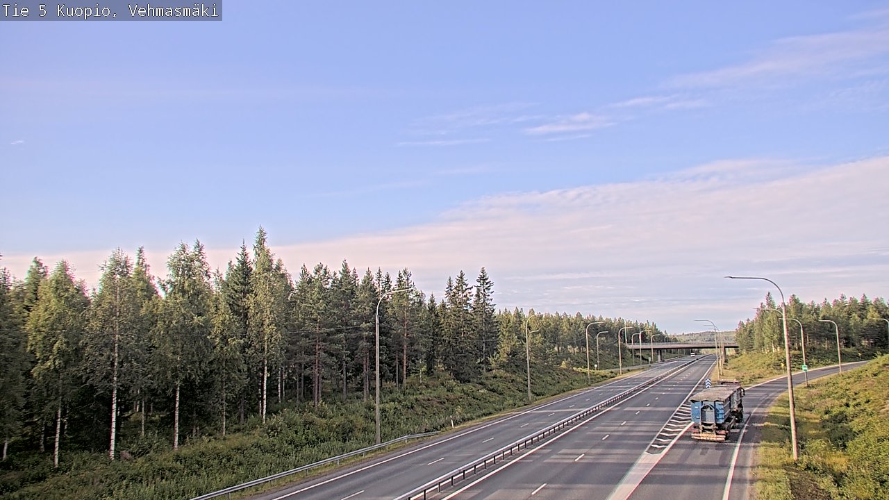 Weather Camera Image Road 5 Kuopio, Vehmasmäki, Kuopio, Pohjois-Savo
