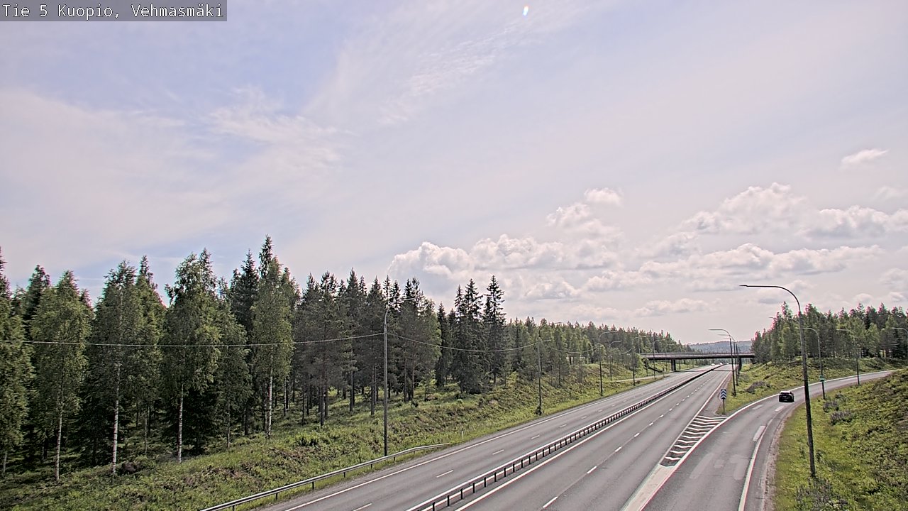 Weather Camera Image Road 5 Kuopio, Vehmasmäki, Kuopio, Pohjois-Savo