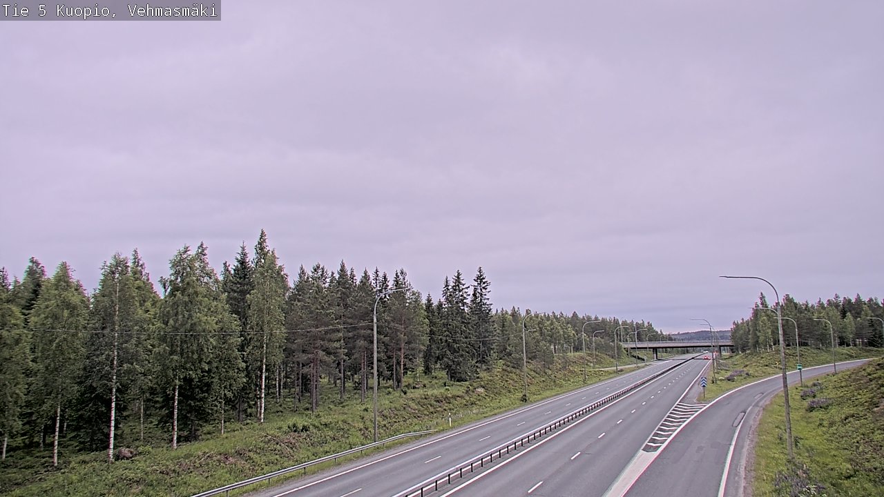 Weather Camera Image Road 5 Kuopio, Vehmasmäki, Kuopio, Pohjois-Savo