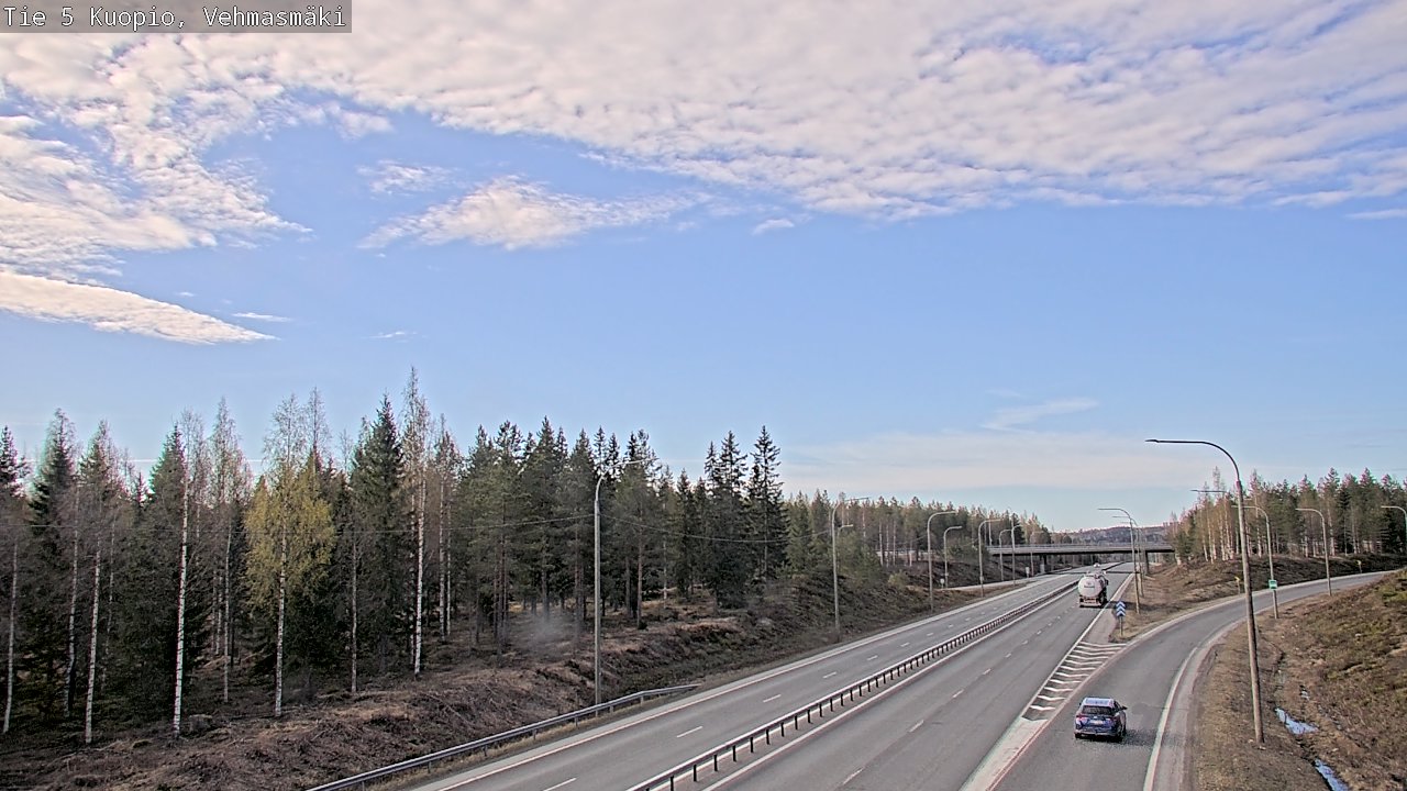 Weather Camera Image Road 5 Kuopio, Vehmasmäki, Kuopio, Pohjois-Savo