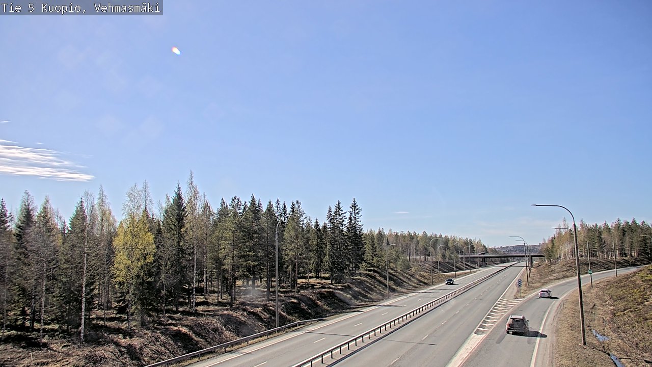 Weather Camera Image Road 5 Kuopio, Vehmasmäki, Kuopio, Pohjois-Savo