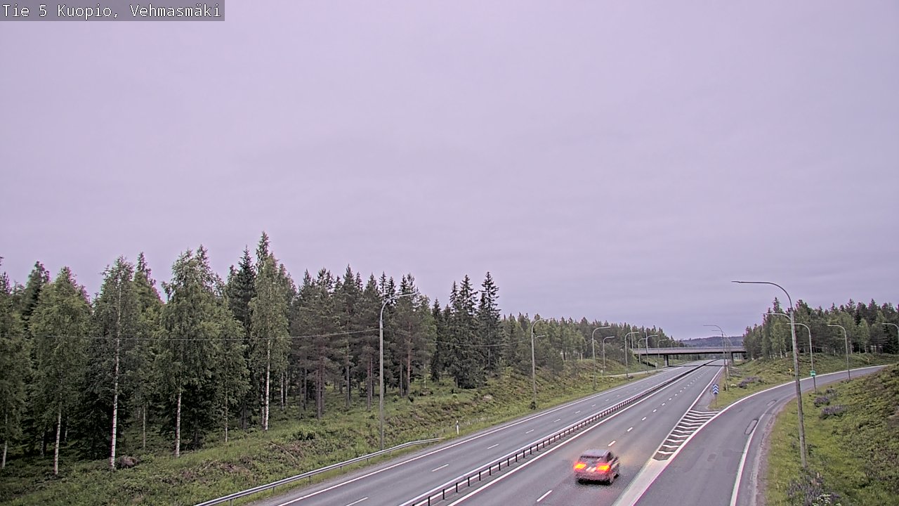 Weather Camera Image Road 5 Kuopio, Vehmasmäki, Kuopio, Pohjois-Savo