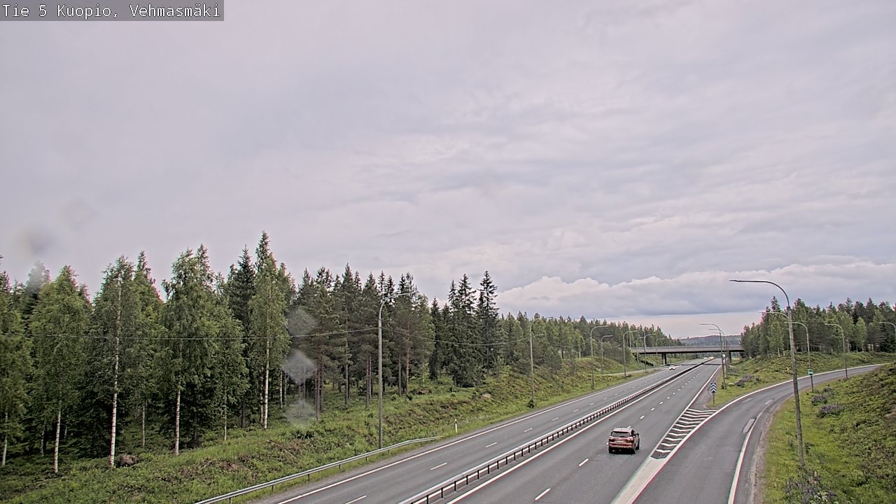 Weather Camera Image Road 5 Kuopio, Vehmasmäki, Kuopio, Pohjois-Savo