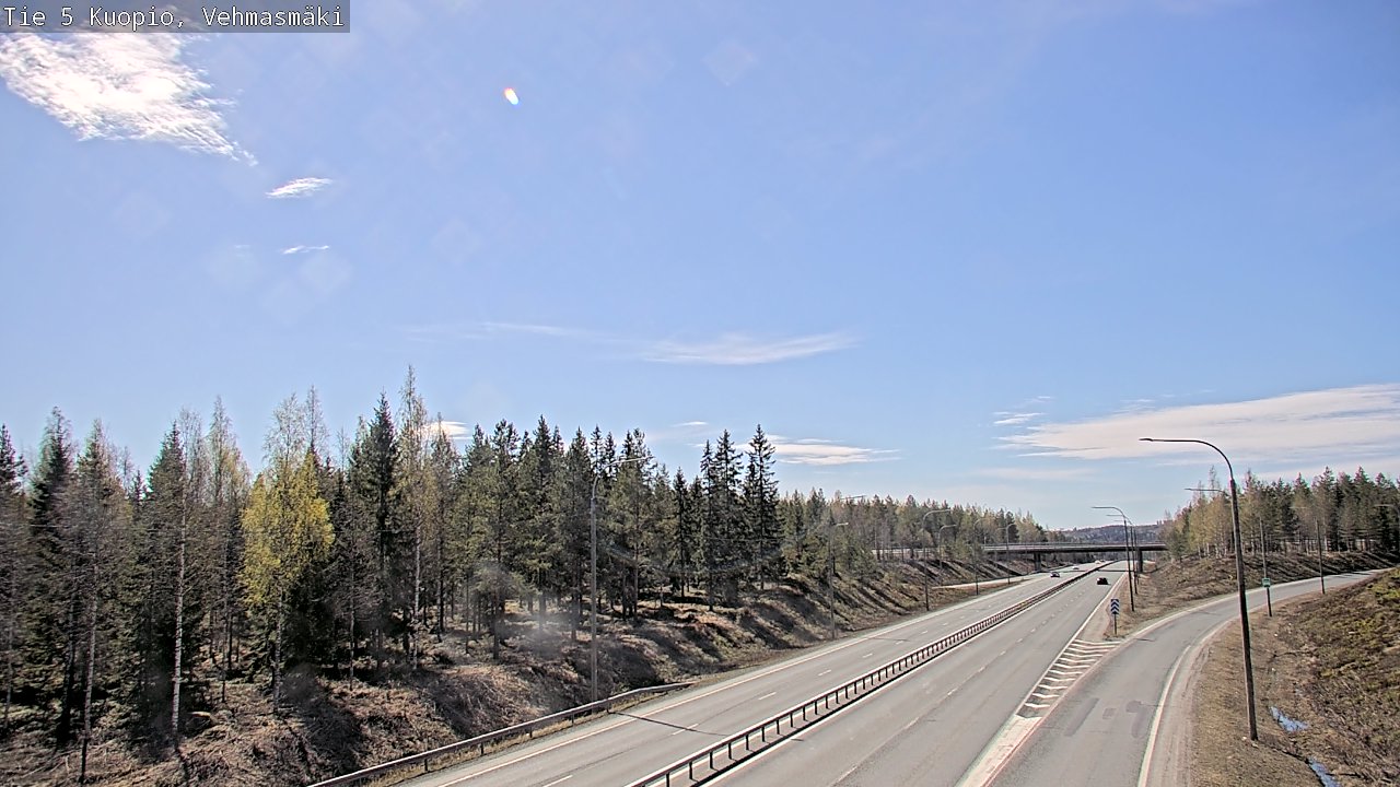 Weather Camera Image Road 5 Kuopio, Vehmasmäki, Kuopio, Pohjois-Savo