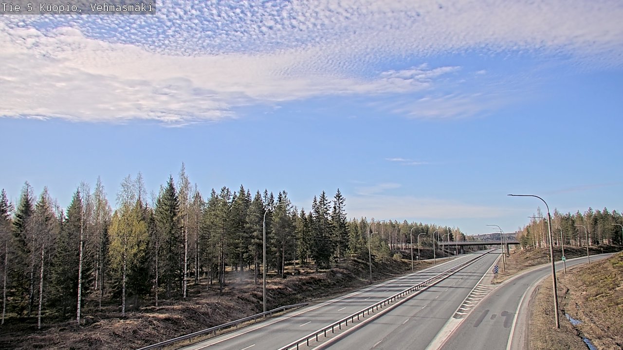 Weather Camera Image Road 5 Kuopio, Vehmasmäki, Kuopio, Pohjois-Savo