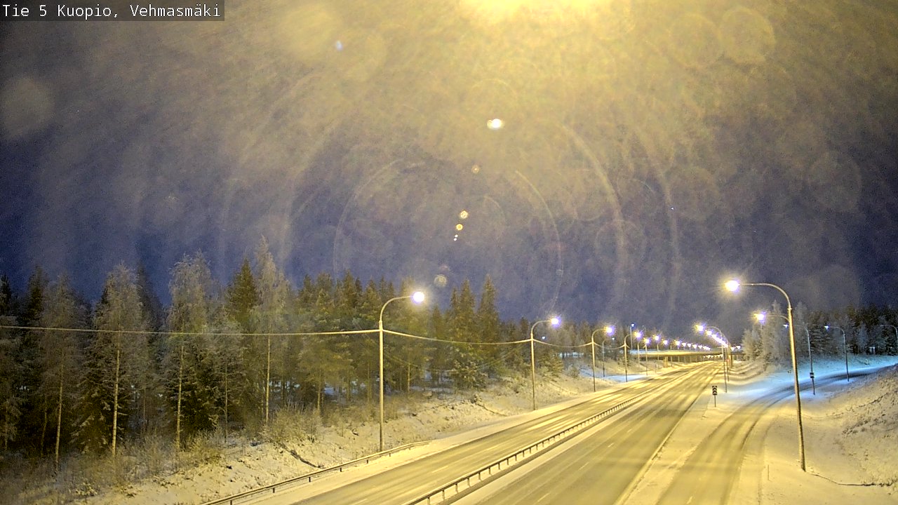 Weather Camera Image Väg 5 Kuopio, Vehmasmäki, Kuopio, Pohjois-Savo