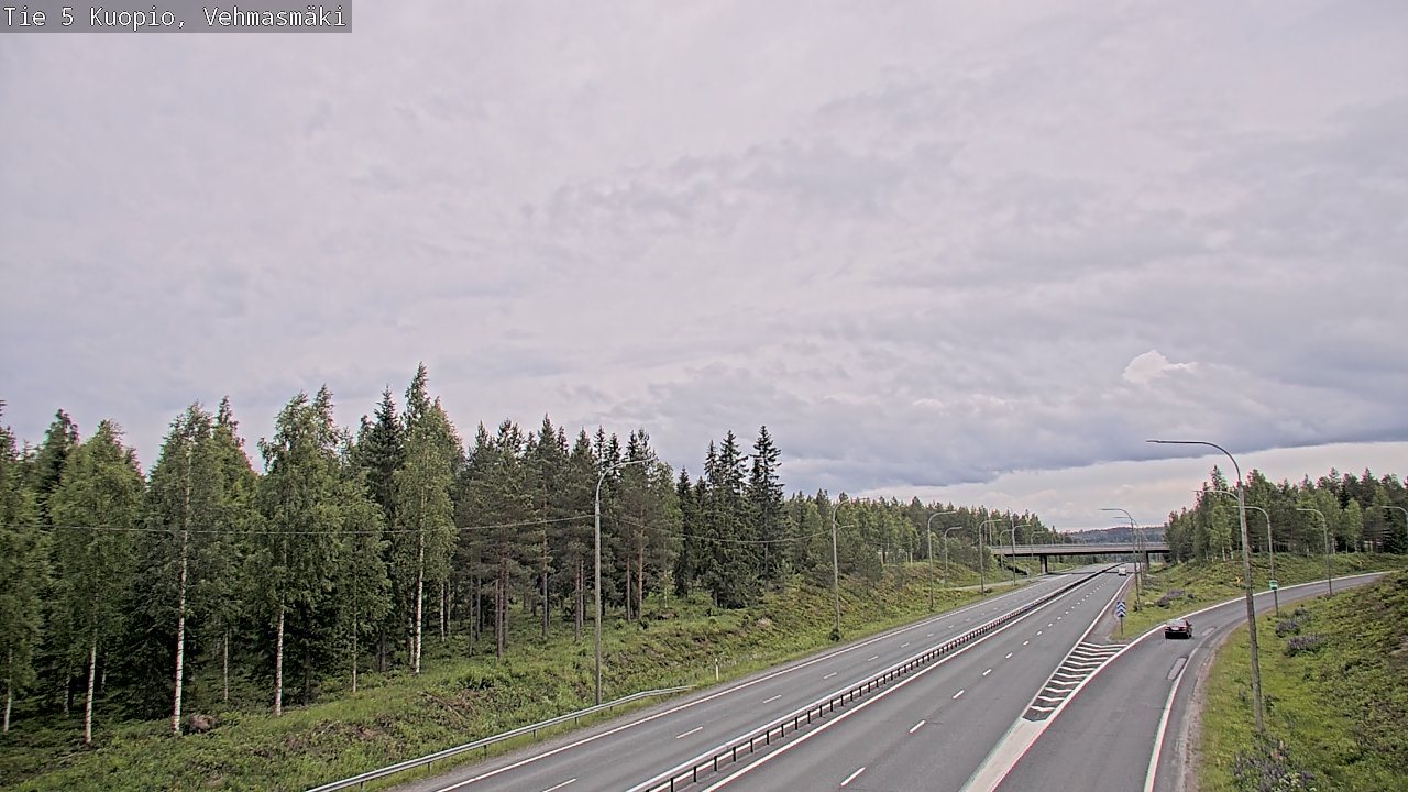 Weather Camera Image Road 5 Kuopio, Vehmasmäki, Kuopio, Pohjois-Savo