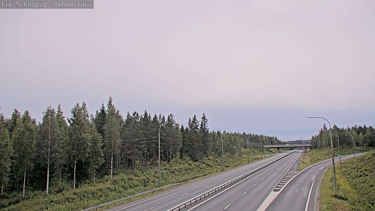 Weather Camera Image Väg 5 Kuopio, Vehmasmäki, Kuopio, Pohjois-Savo