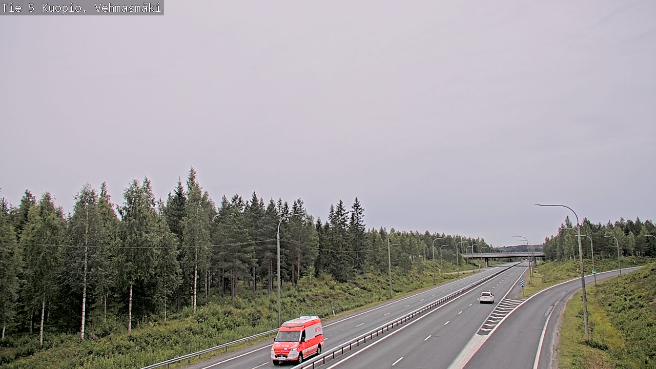 Weather Camera Image Road 5 Kuopio, Vehmasmäki, Kuopio, Pohjois-Savo