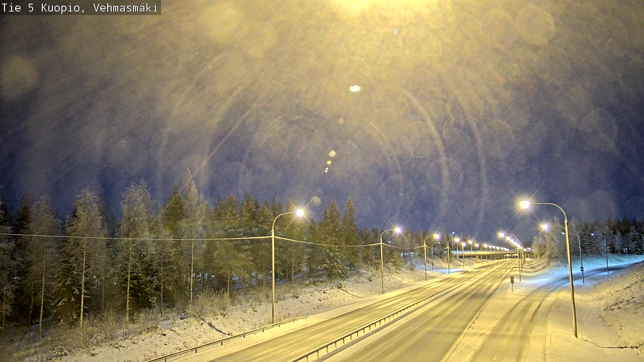 Weather Camera Image Väg 5 Kuopio, Vehmasmäki, Kuopio, Pohjois-Savo