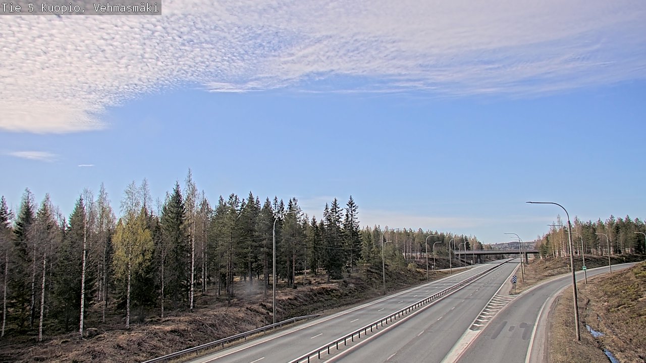 Weather Camera Image Road 5 Kuopio, Vehmasmäki, Kuopio, Pohjois-Savo