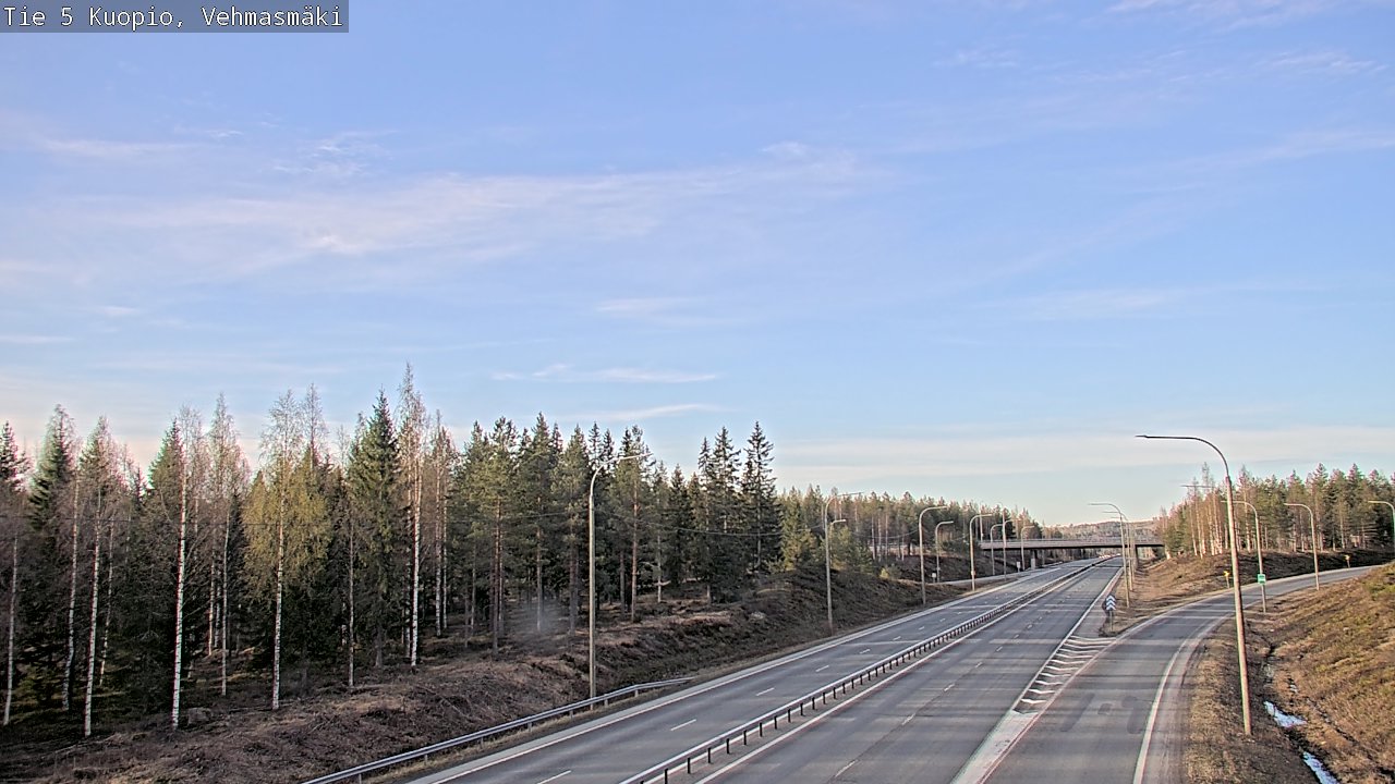 Weather Camera Image Road 5 Kuopio, Vehmasmäki, Kuopio, Pohjois-Savo