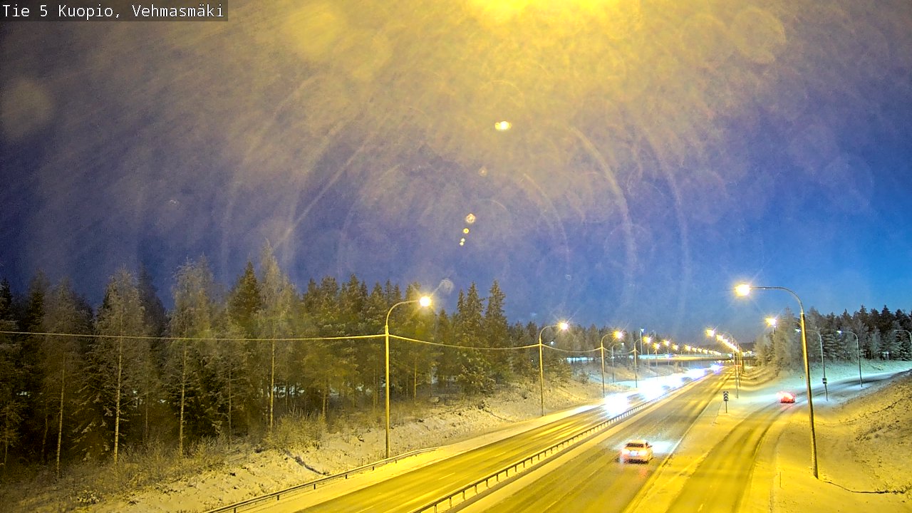 Weather Camera Image Väg 5 Kuopio, Vehmasmäki, Kuopio, Pohjois-Savo