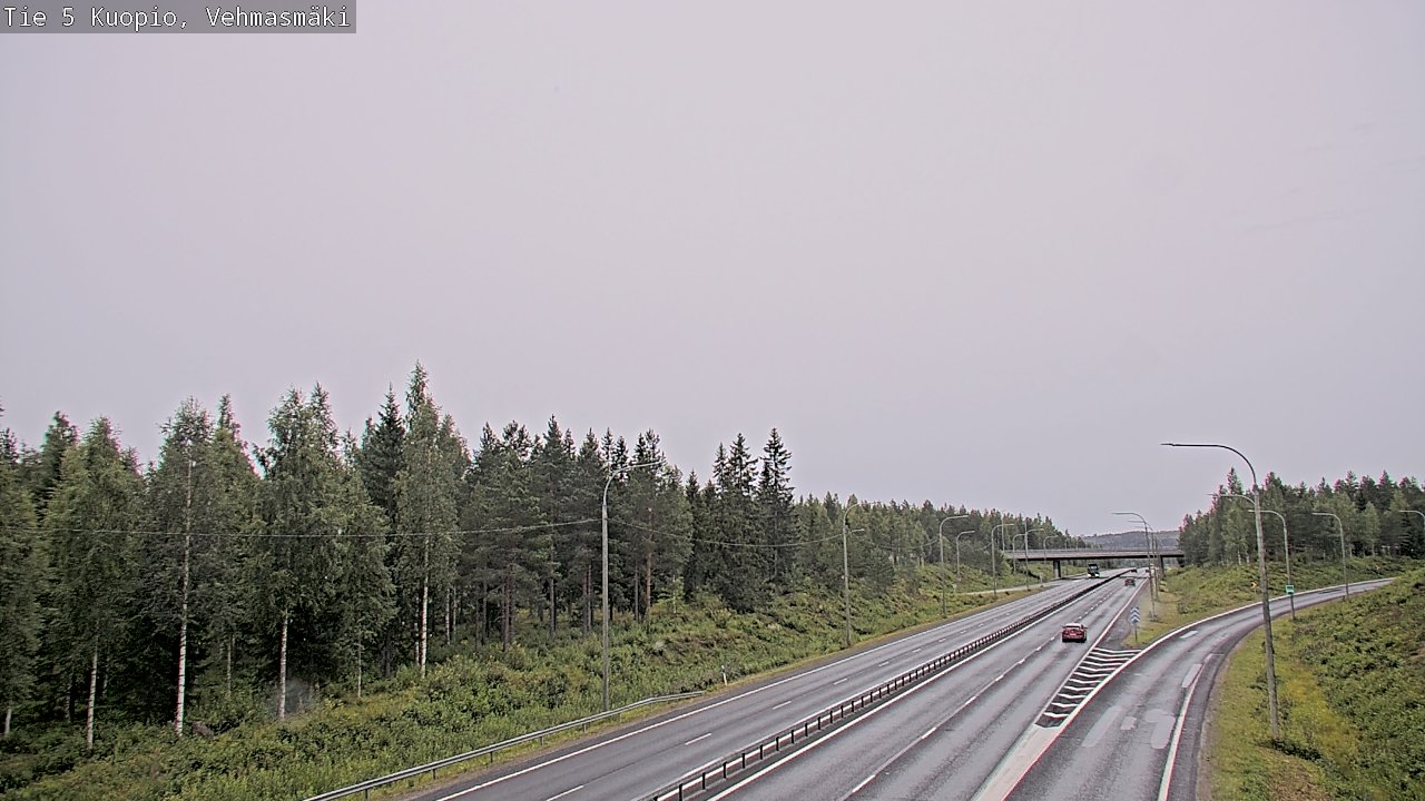 Weather Camera Image Road 5 Kuopio, Vehmasmäki, Kuopio, Pohjois-Savo