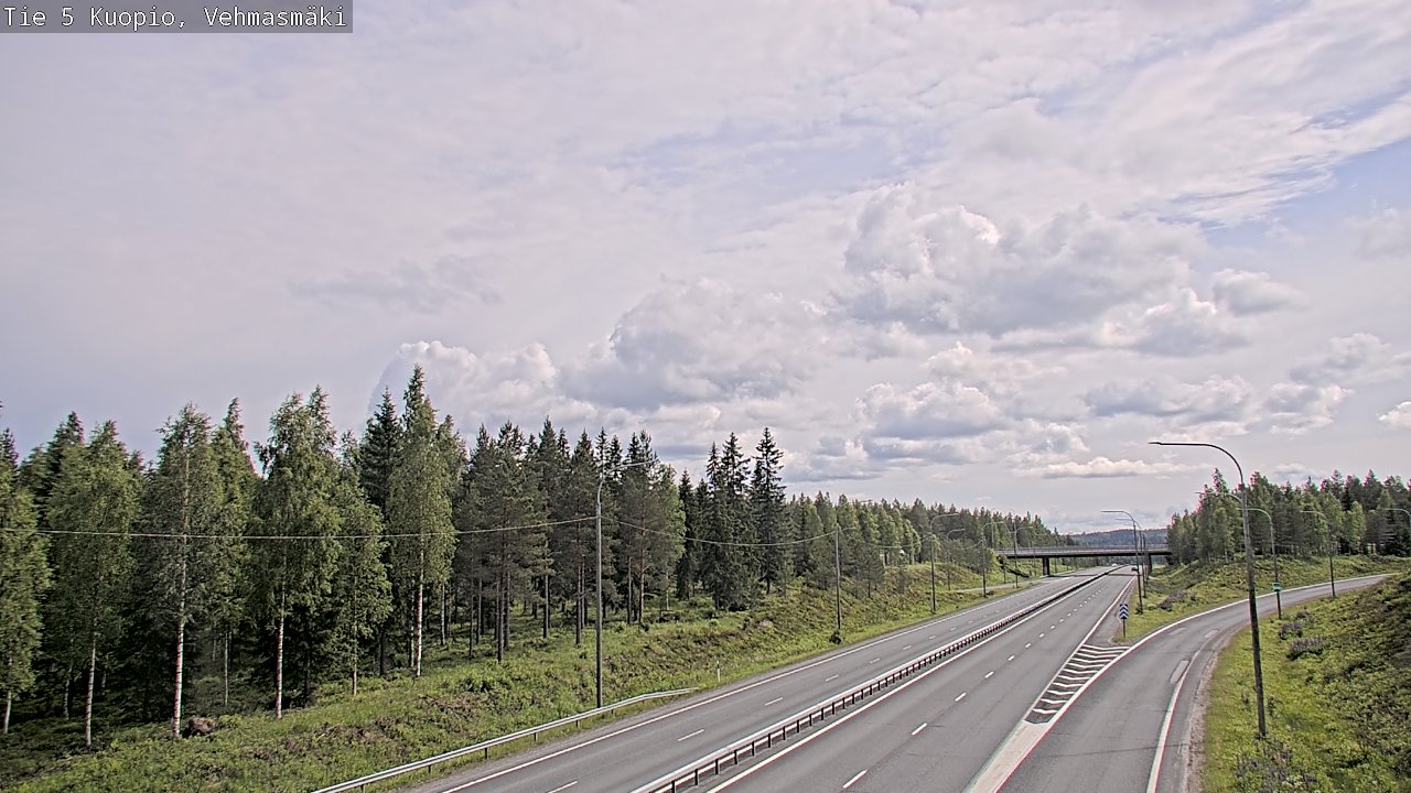 Weather Camera Image Road 5 Kuopio, Vehmasmäki, Kuopio, Pohjois-Savo