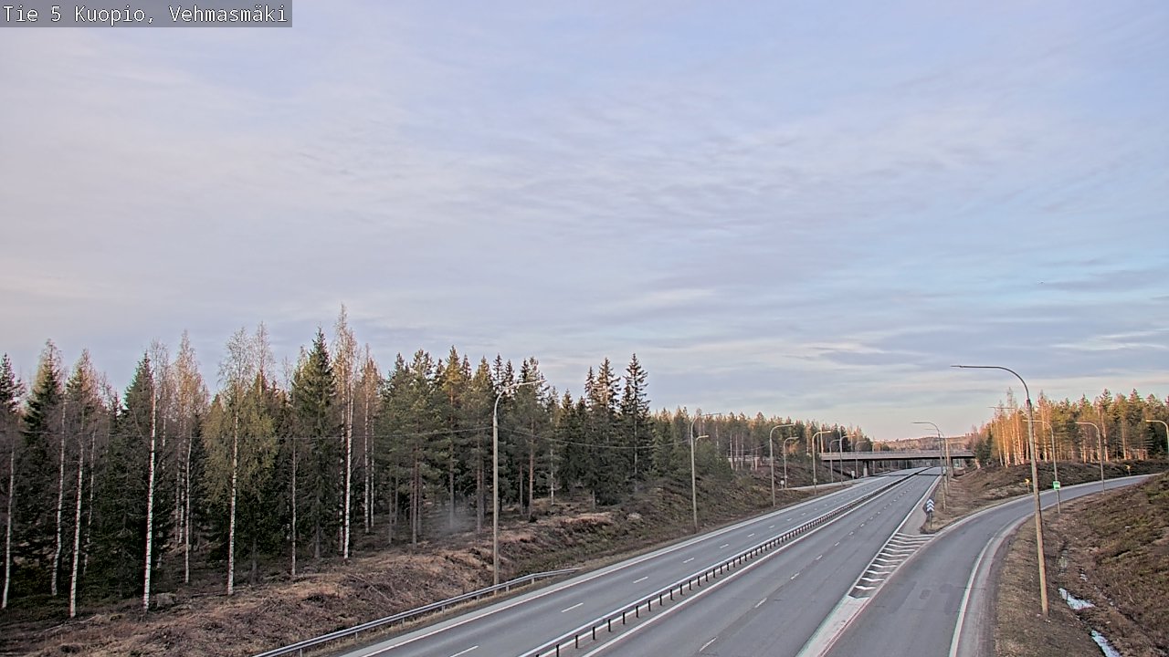 Weather Camera Image Väg 5 Kuopio, Vehmasmäki, Kuopio, Pohjois-Savo