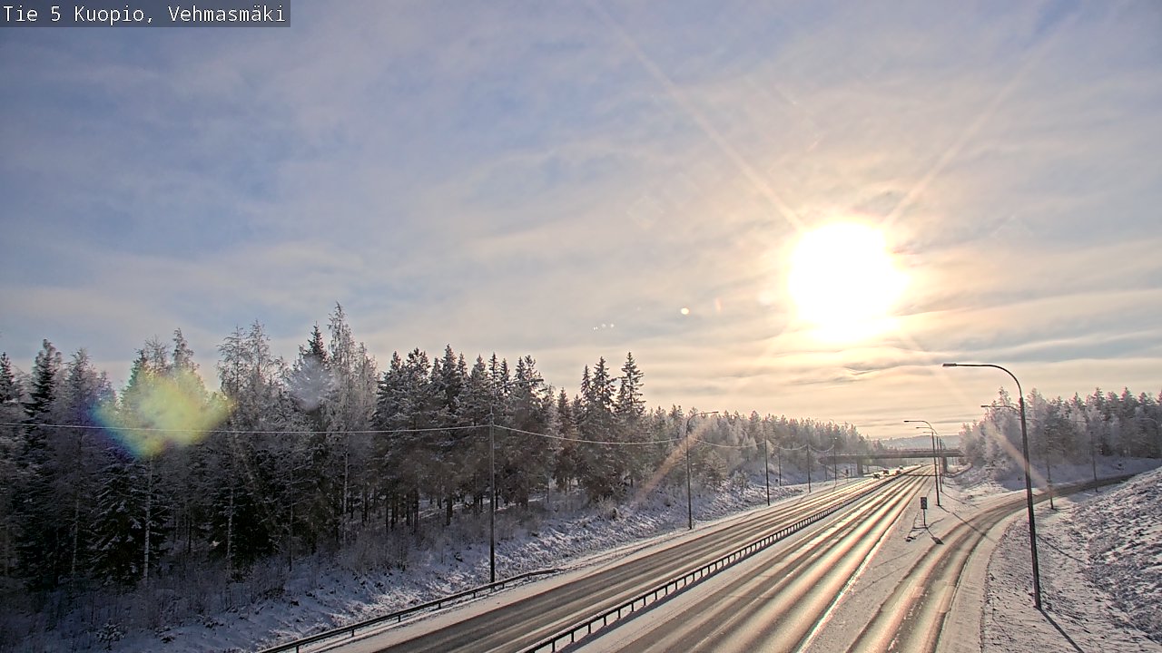 Weather Camera Image Väg 5 Kuopio, Vehmasmäki, Kuopio, Pohjois-Savo