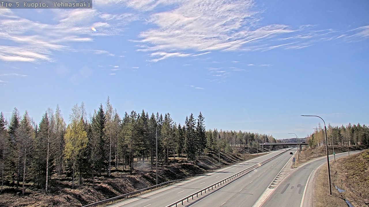 Weather Camera Image Road 5 Kuopio, Vehmasmäki, Kuopio, Pohjois-Savo