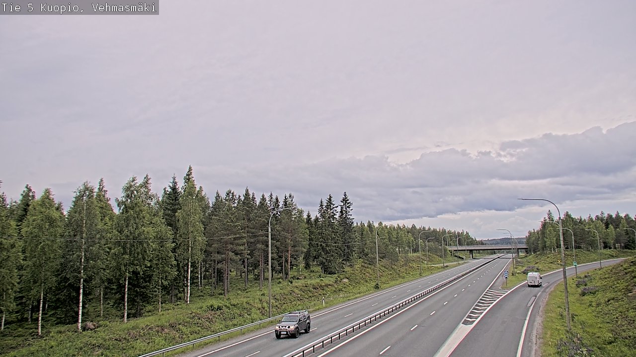 Weather Camera Image Road 5 Kuopio, Vehmasmäki, Kuopio, Pohjois-Savo