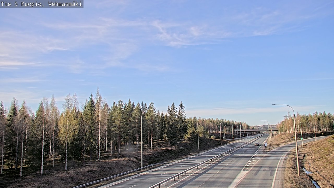 Weather Camera Image Road 5 Kuopio, Vehmasmäki, Kuopio, Pohjois-Savo