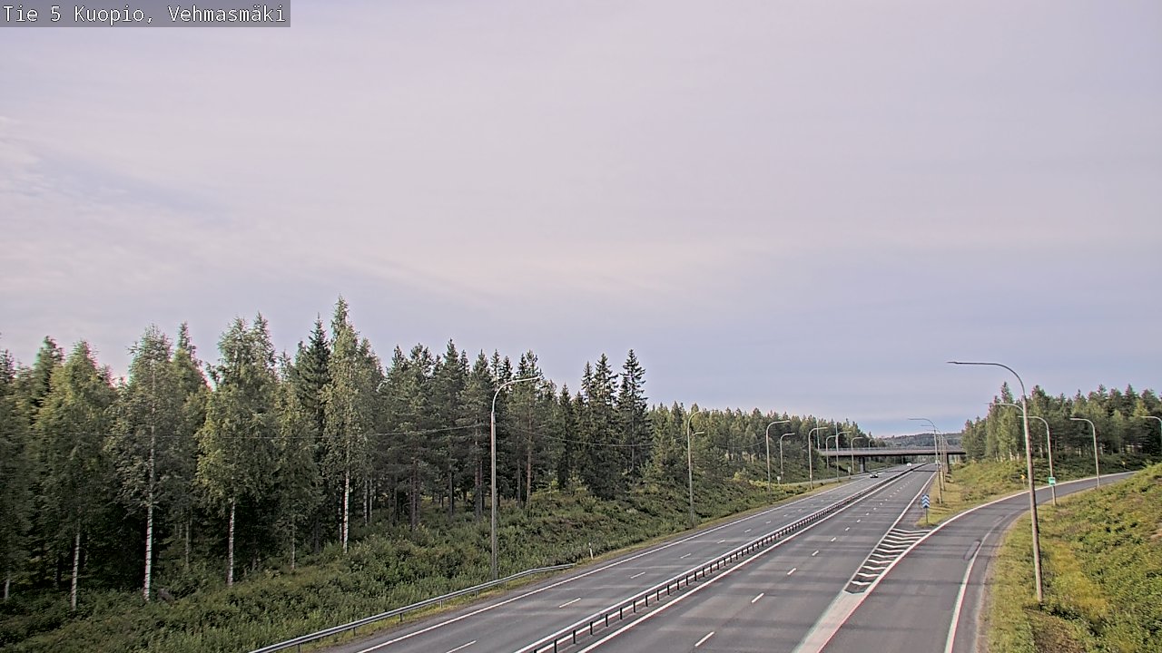 Weather Camera Image Road 5 Kuopio, Vehmasmäki, Kuopio, Pohjois-Savo