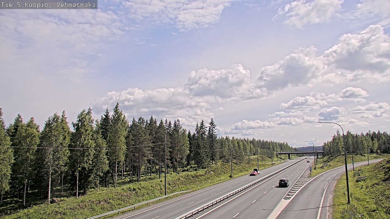 Weather Camera Image Road 5 Kuopio, Vehmasmäki, Kuopio, Pohjois-Savo