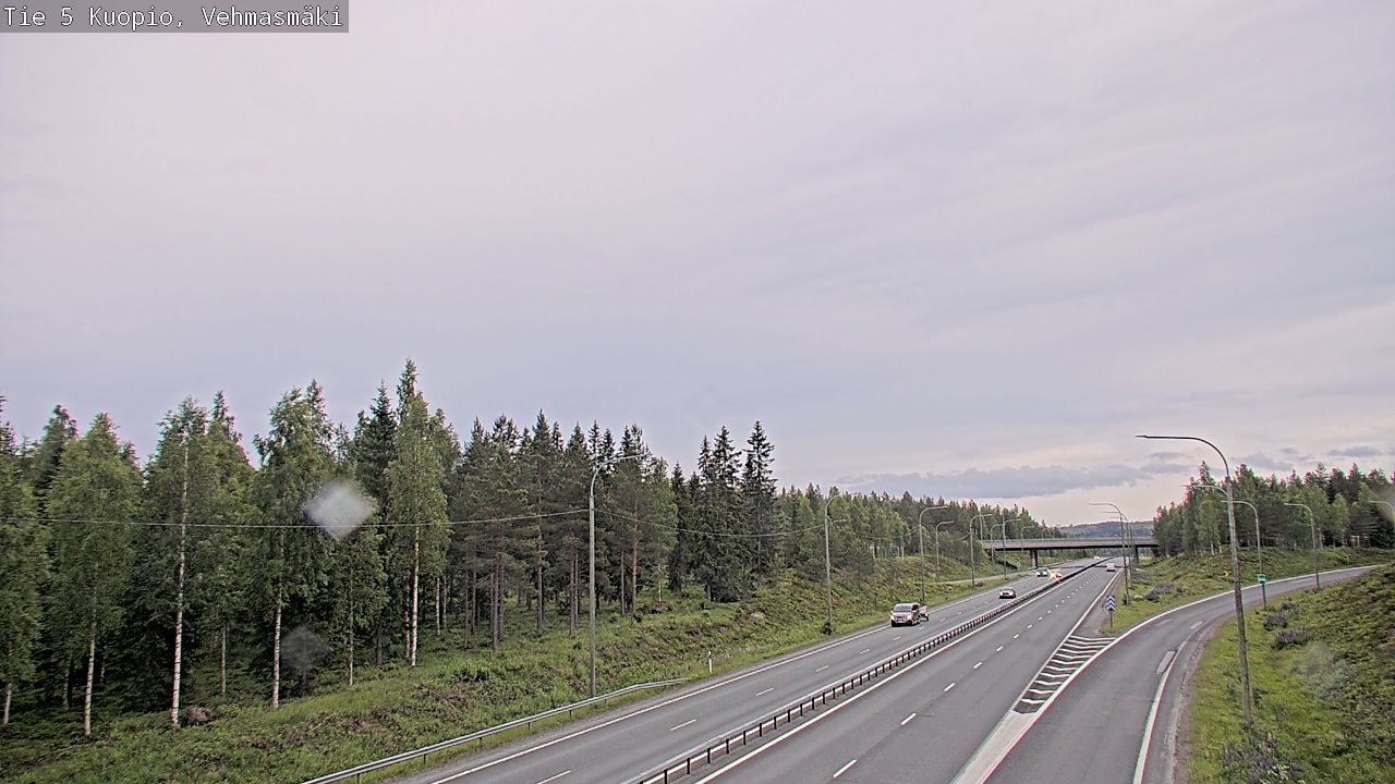 Weather Camera Image Road 5 Kuopio, Vehmasmäki, Kuopio, Pohjois-Savo