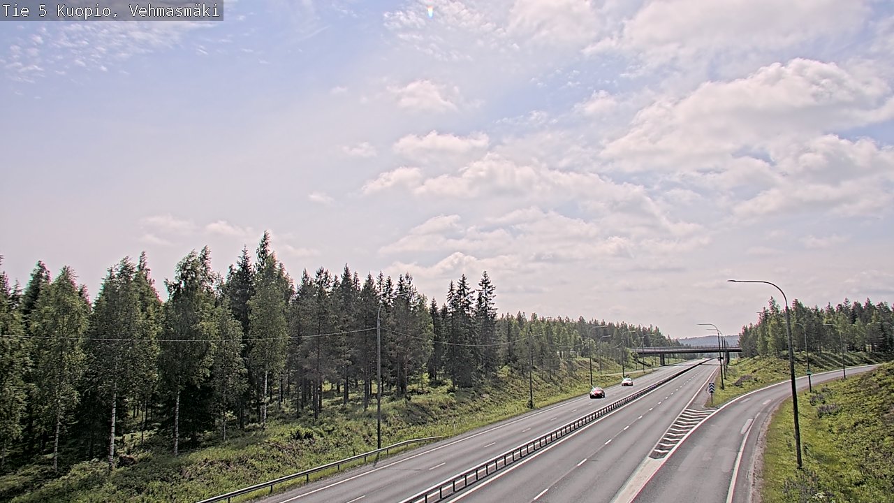 Weather Camera Image Road 5 Kuopio, Vehmasmäki, Kuopio, Pohjois-Savo