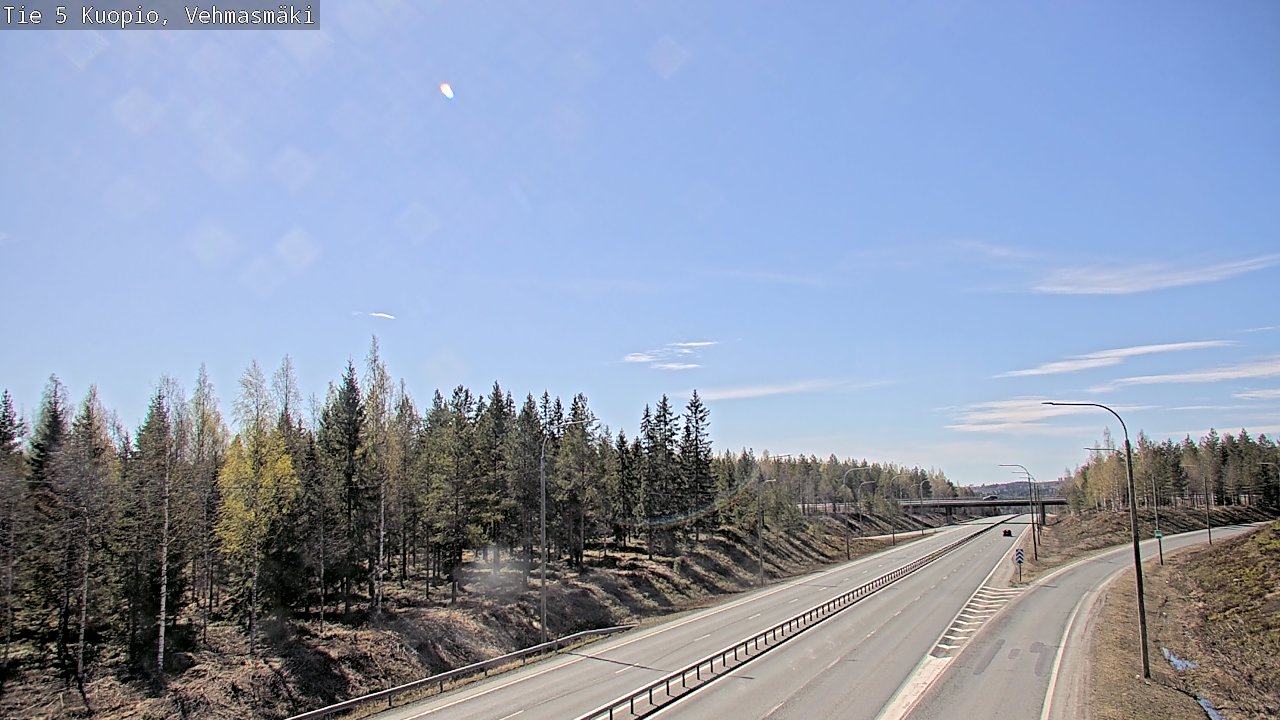 Weather Camera Image Road 5 Kuopio, Vehmasmäki, Kuopio, Pohjois-Savo