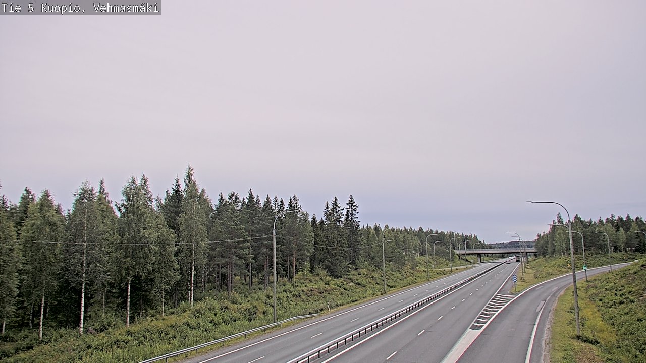 Weather Camera Image Väg 5 Kuopio, Vehmasmäki, Kuopio, Pohjois-Savo
