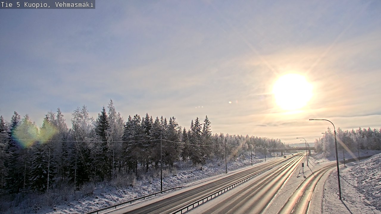 Weather Camera Image Väg 5 Kuopio, Vehmasmäki, Kuopio, Pohjois-Savo