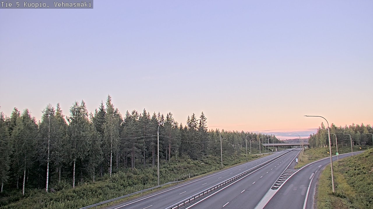 Weather Camera Image Road 5 Kuopio, Vehmasmäki, Kuopio, Pohjois-Savo