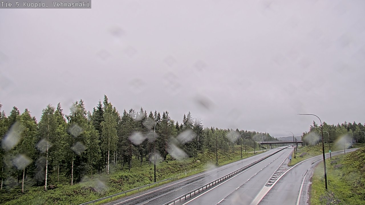 Weather Camera Image Road 5 Kuopio, Vehmasmäki, Kuopio, Pohjois-Savo