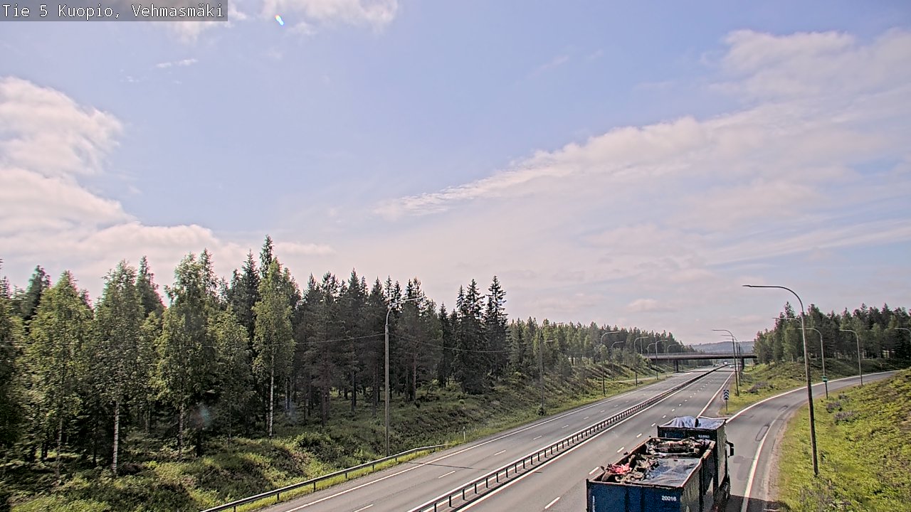 Weather Camera Image Road 5 Kuopio, Vehmasmäki, Kuopio, Pohjois-Savo