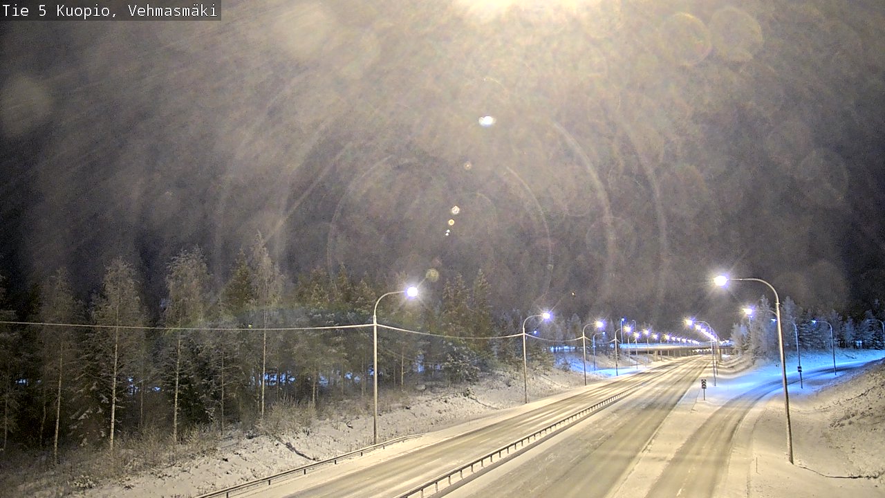 Weather Camera Image Väg 5 Kuopio, Vehmasmäki, Kuopio, Pohjois-Savo
