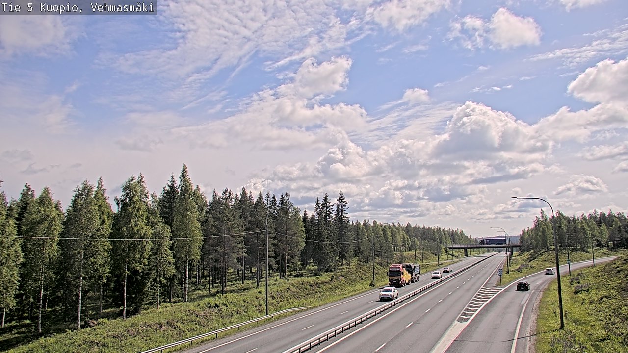 Weather Camera Image Road 5 Kuopio, Vehmasmäki, Kuopio, Pohjois-Savo