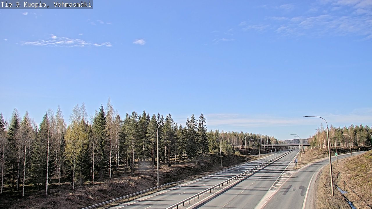 Weather Camera Image Road 5 Kuopio, Vehmasmäki, Kuopio, Pohjois-Savo