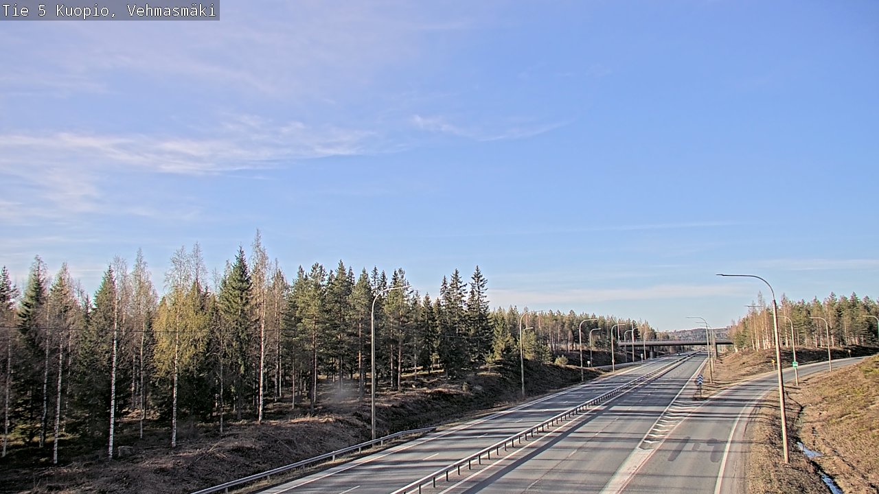 Weather Camera Image Road 5 Kuopio, Vehmasmäki, Kuopio, Pohjois-Savo