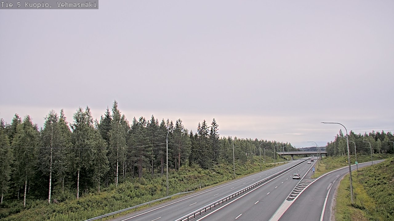 Weather Camera Image Väg 5 Kuopio, Vehmasmäki, Kuopio, Pohjois-Savo