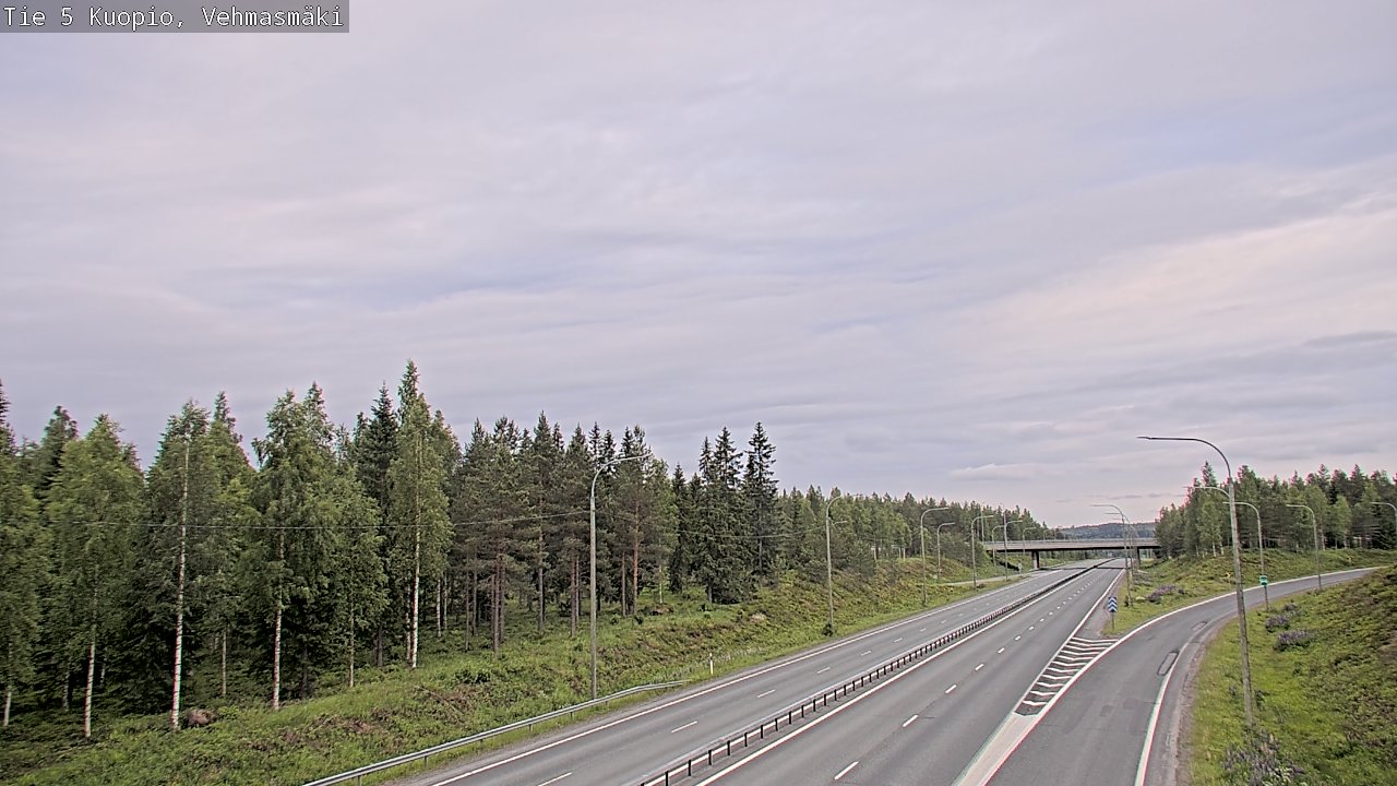 Weather Camera Image Road 5 Kuopio, Vehmasmäki, Kuopio, Pohjois-Savo