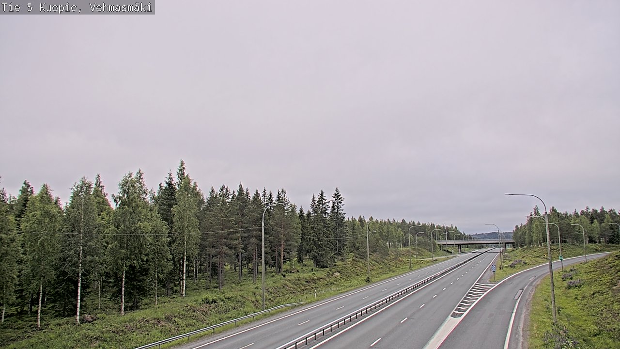 Weather Camera Image Road 5 Kuopio, Vehmasmäki, Kuopio, Pohjois-Savo
