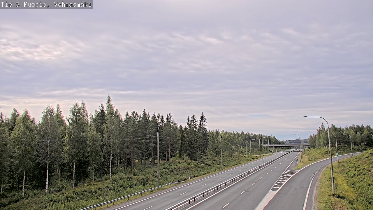 Weather Camera Image Road 5 Kuopio, Vehmasmäki, Kuopio, Pohjois-Savo
