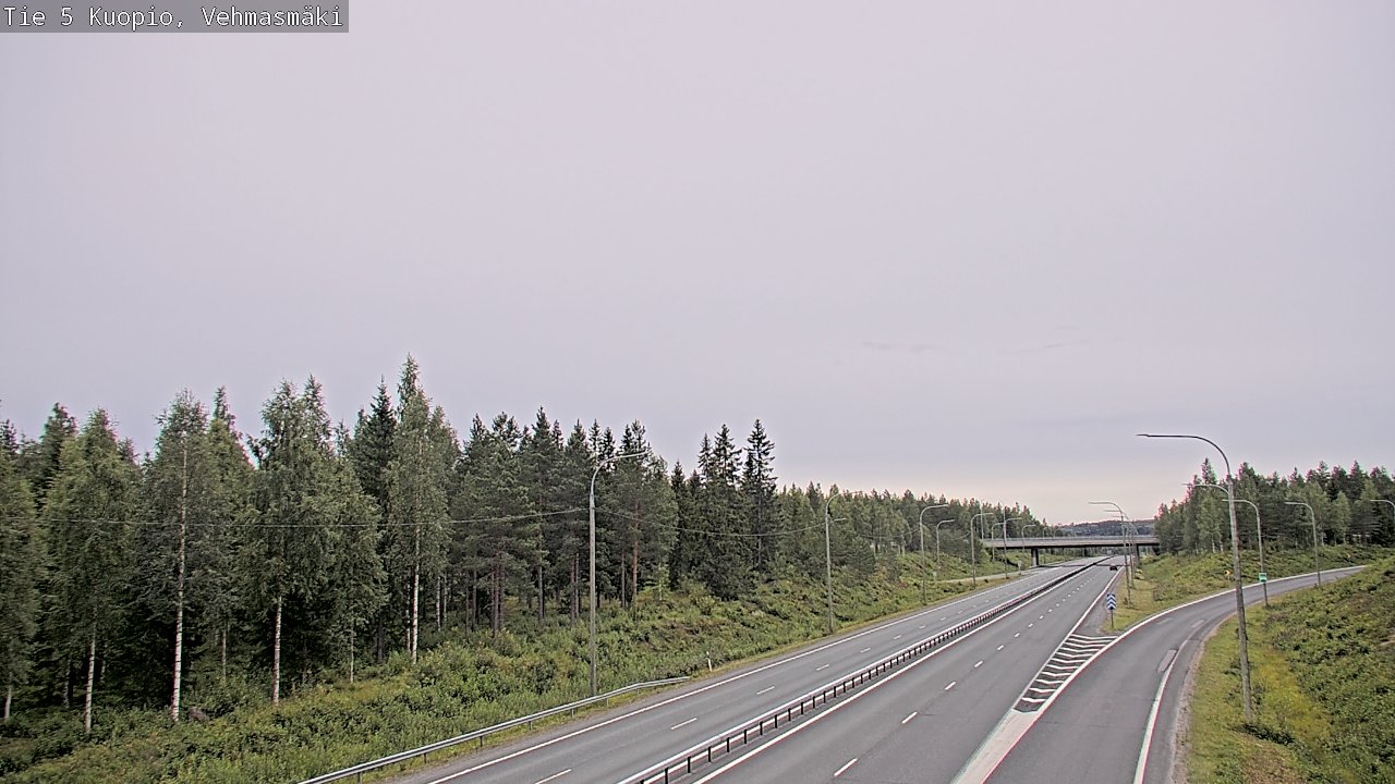 Weather Camera Image Road 5 Kuopio, Vehmasmäki, Kuopio, Pohjois-Savo