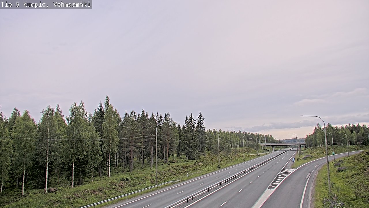 Weather Camera Image Road 5 Kuopio, Vehmasmäki, Kuopio, Pohjois-Savo