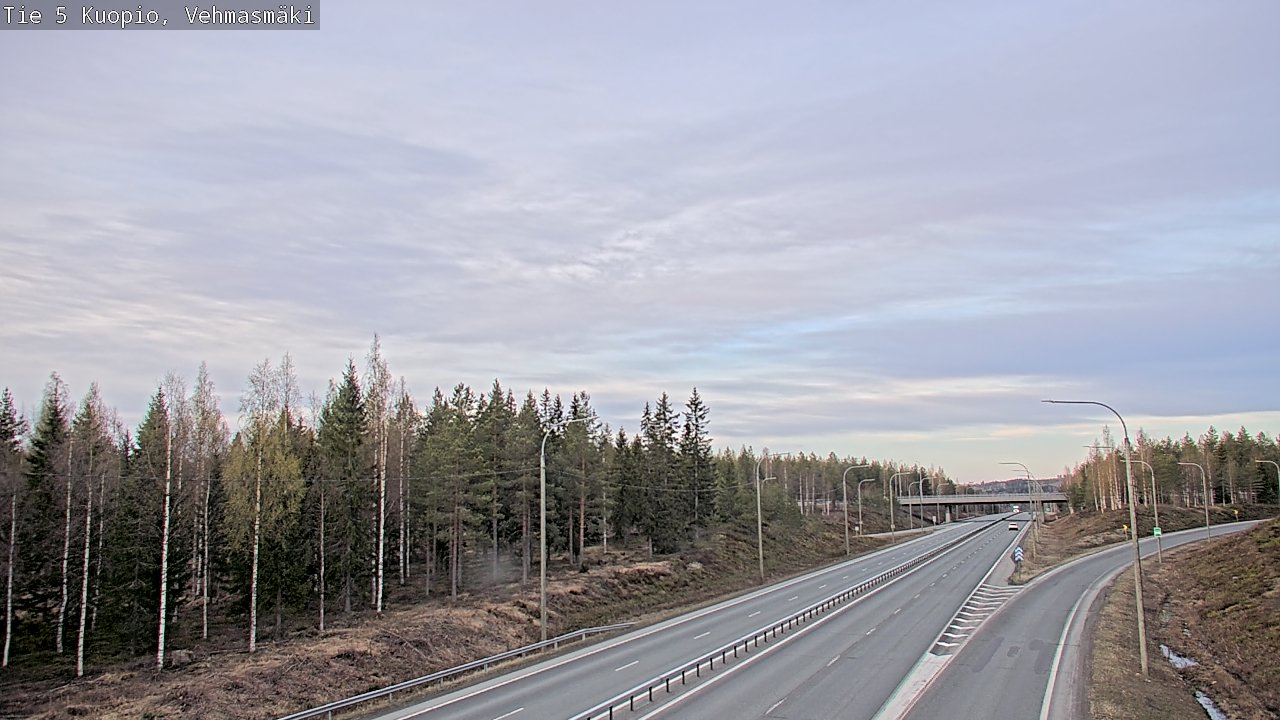 Weather Camera Image Road 5 Kuopio, Vehmasmäki, Kuopio, Pohjois-Savo