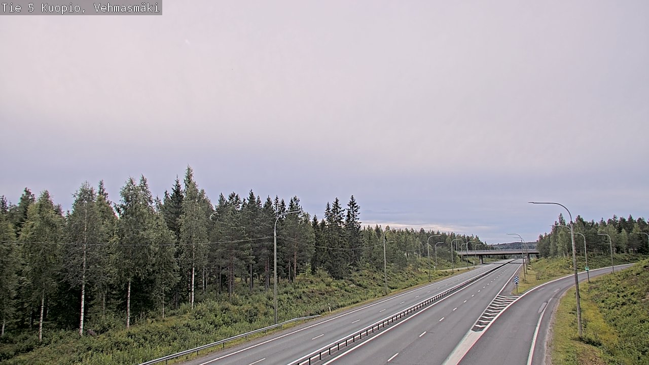 Weather Camera Image Väg 5 Kuopio, Vehmasmäki, Kuopio, Pohjois-Savo